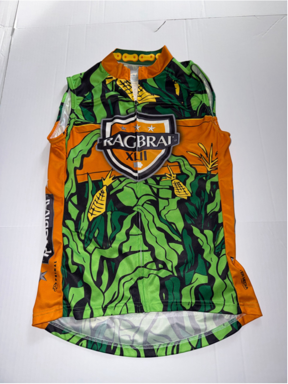 Women's Primal RAGBRAI XLII Cycling Jersey Large Green Orange